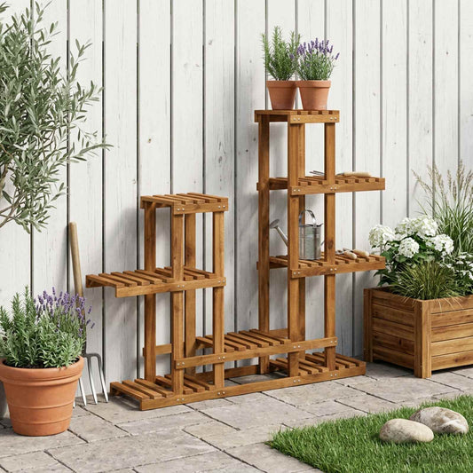 Plant Stand Natural 118 x 25 x 96.5 cm Solid Acacia Wood