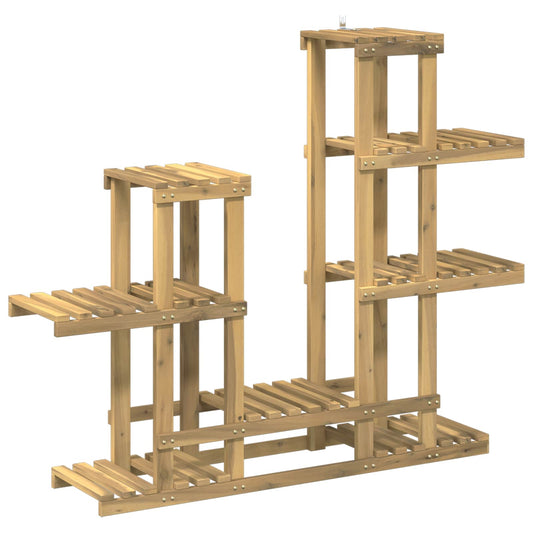 Plant Stand White 118 x 25 x 96.5 cm Solid Acacia Wood
