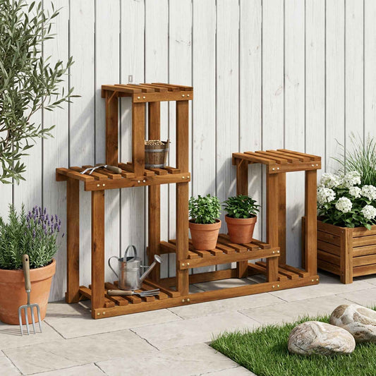 Plant Stand Natural 90 x 25 x 73 cm Solid Acacia Wood