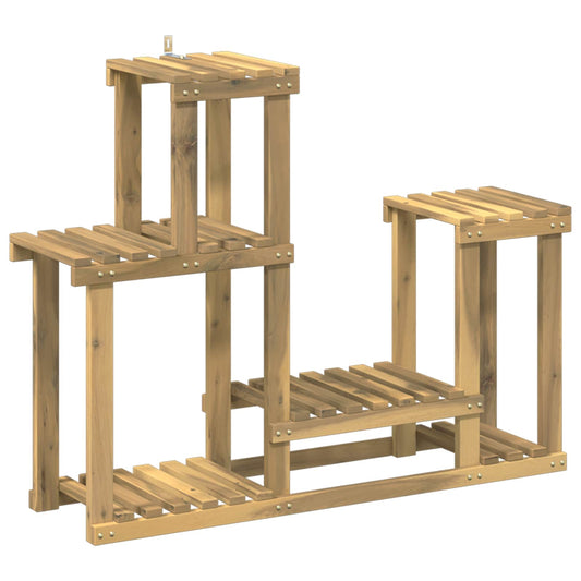Plant Stand White 90 x 25 x 73 cm Solid Acacia Wood