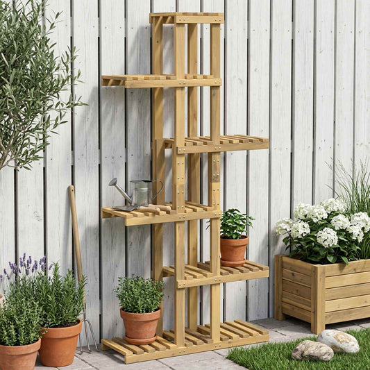 Plant Stand White 68 x 23.5 x 140 cm Solid Acacia Wood