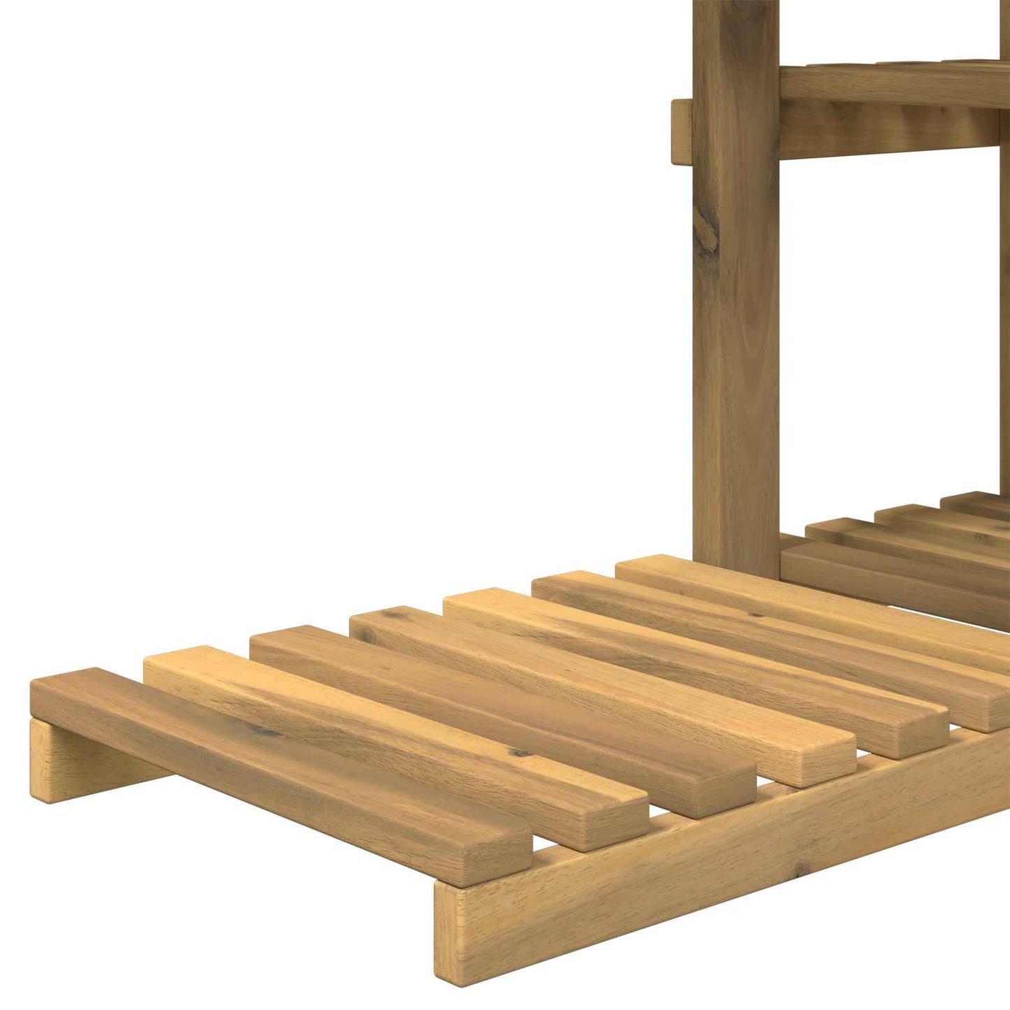 Plant Stand White 93 x 25 x 114.5 cm Solid Acacia Wood