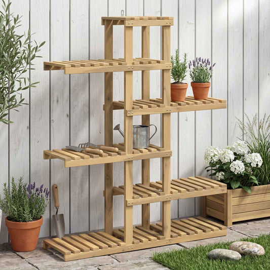 Plant Stand White 93 x 25 x 114.5 cm Solid Acacia Wood