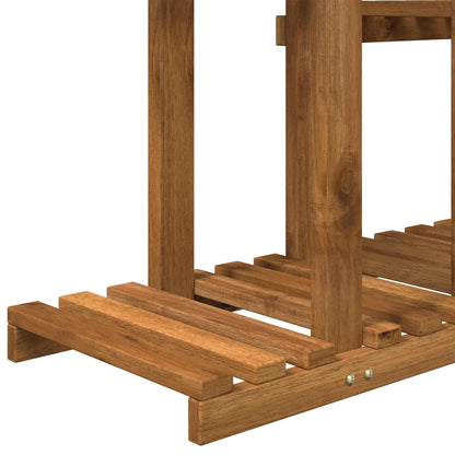 Plant Stand Natural 123 x 25 x 78.5 cm Solid Acacia Wood
