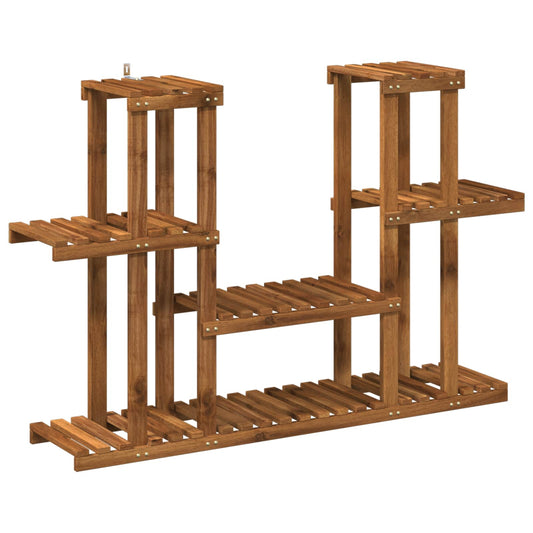 Plant Stand Natural 123 x 25 x 78.5 cm Solid Acacia Wood