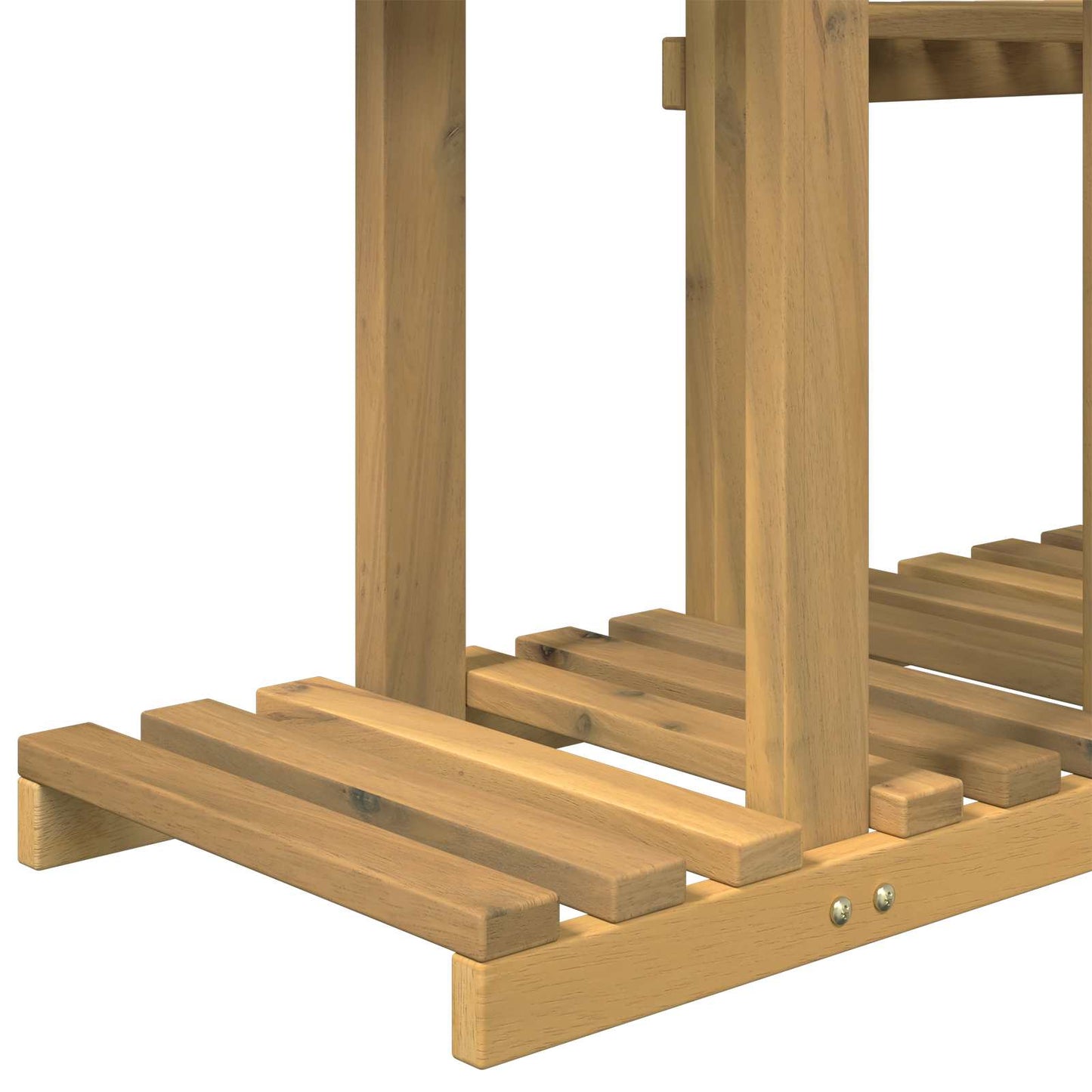 Plant Stand White 123 x 25 x 78.5 cm Solid Acacia Wood