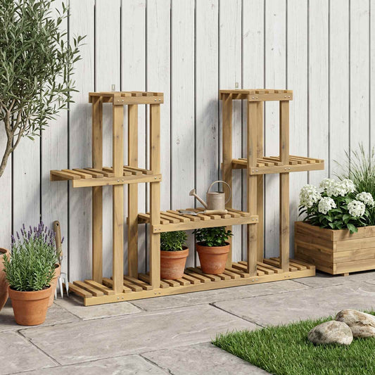 Plant Stand White 123 x 25 x 78.5 cm Solid Acacia Wood