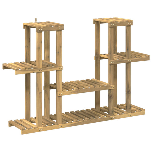 Plant Stand White 123 x 25 x 78.5 cm Solid Acacia Wood
