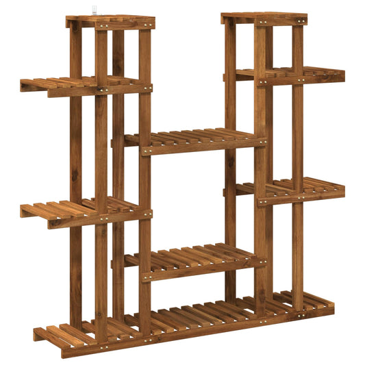 Plant Stand Natural 123 x 25 x 114.5 cm Solid Acacia Wood