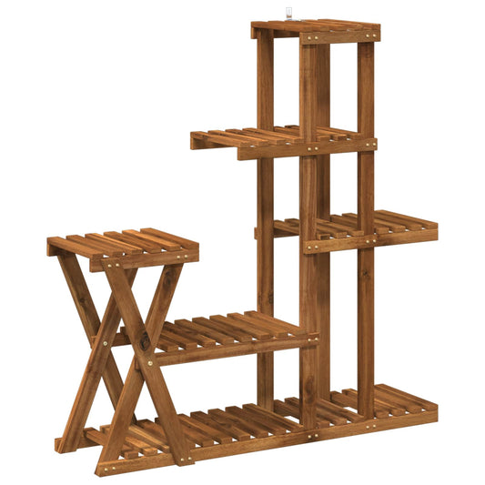 Plant Stand Natural 95 x 25 x 101.5 cm Solid Acacia Wood