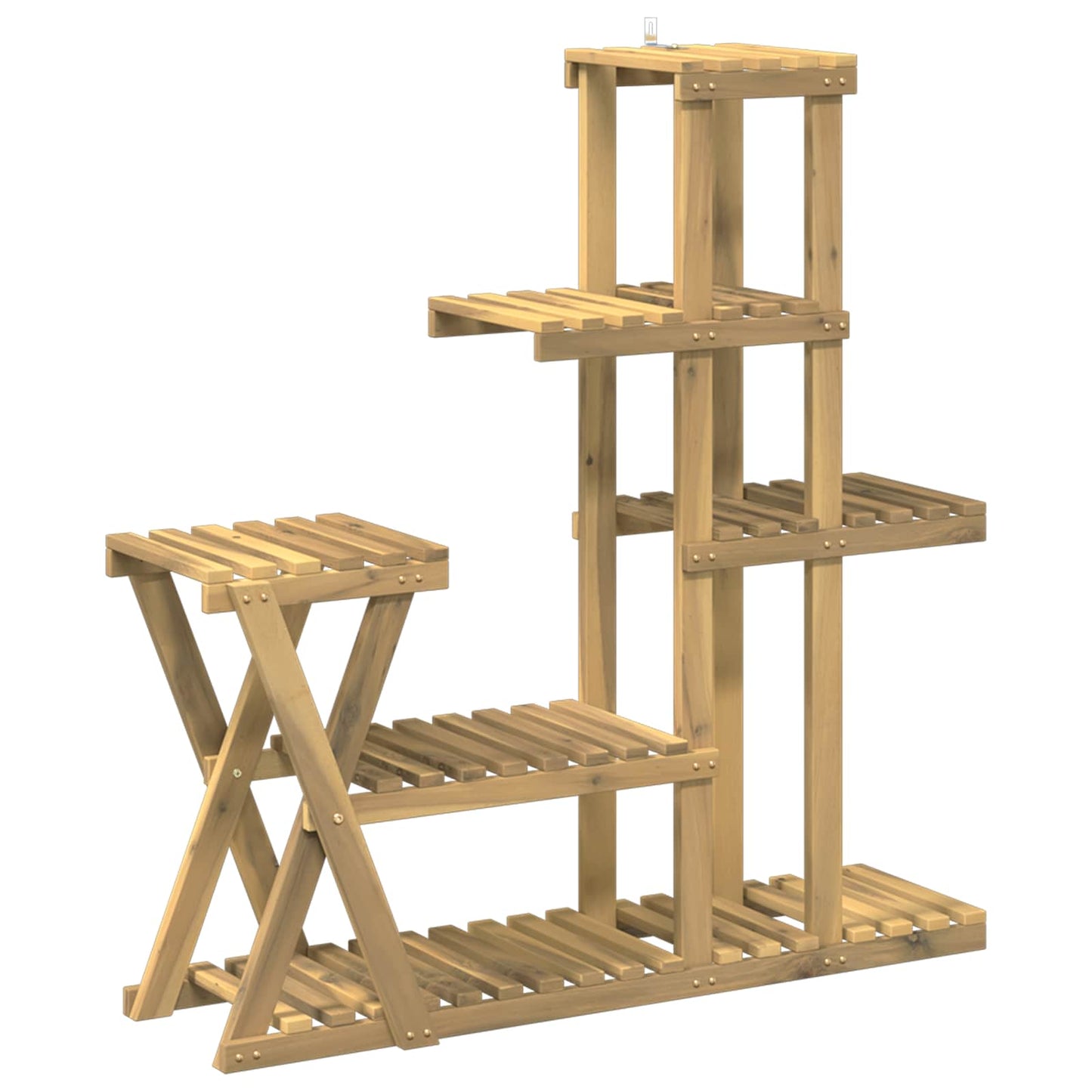 Plant Stand White 95 x 25 x 101.5 cm Solid Acacia Wood