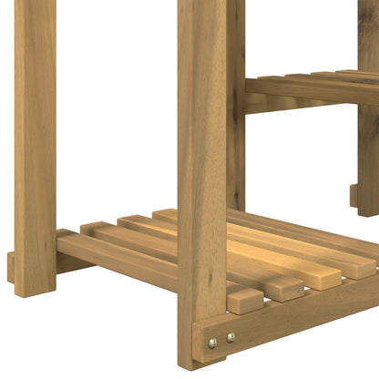 Plant Stand White 85 x 30 x 114.5 cm Solid Acacia Wood