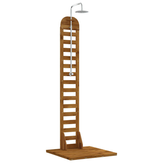 Outdoor Shower 225 cm Solid Acacia Wood and Stainless Steel