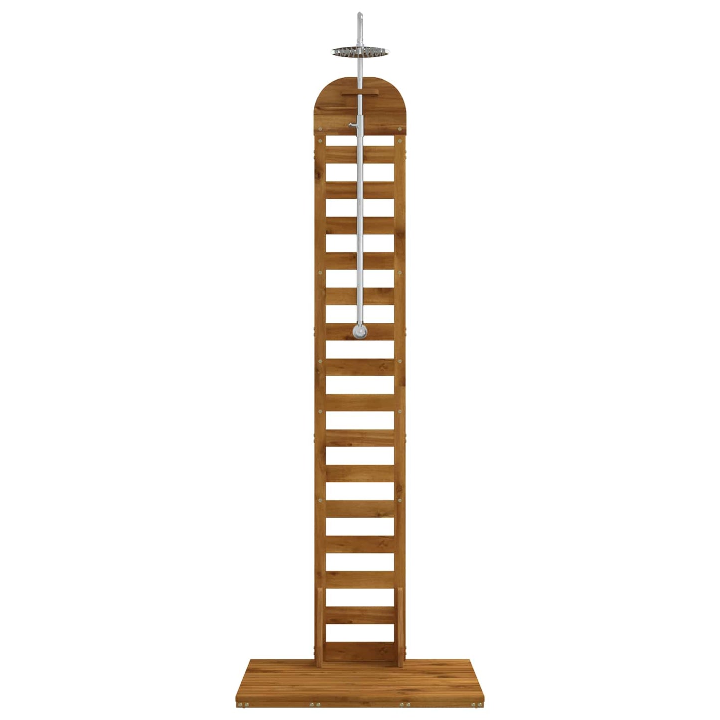 Outdoor Shower 225 cm Solid Acacia Wood and Stainless Steel
