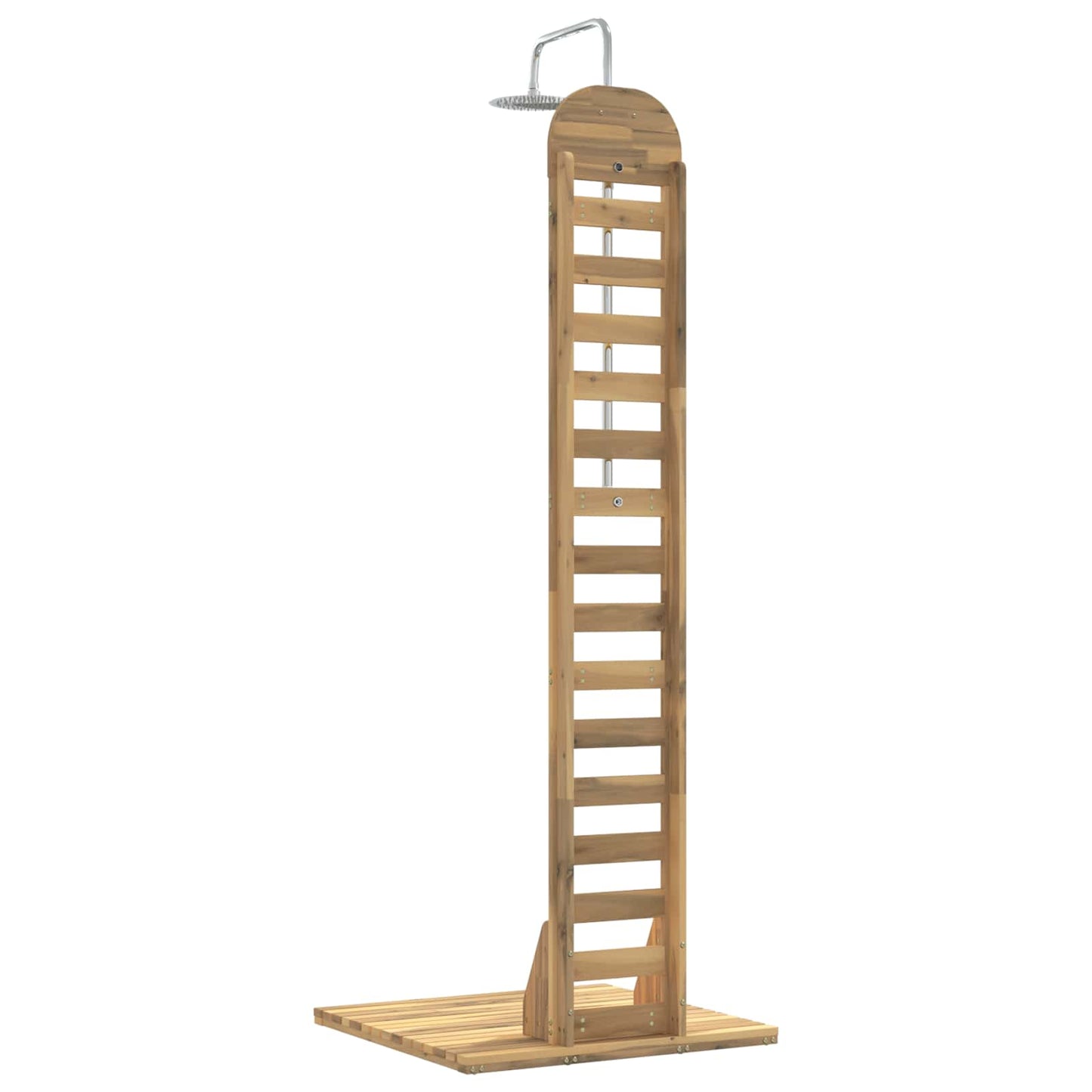 Outdoor Shower 225 cm Solid Acacia Wood and Stainless Steel