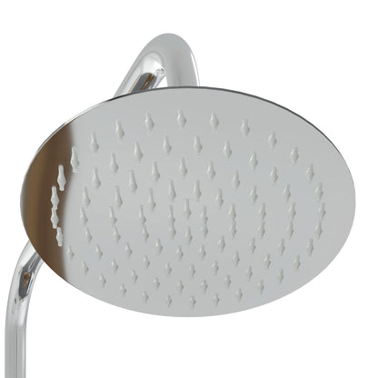 Outdoor Shower 217 cm Solid Acacia Wood and Stainless Steel