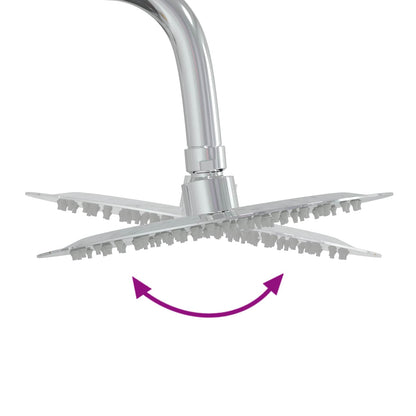 Outdoor Shower 217 cm Solid Acacia Wood and Stainless Steel
