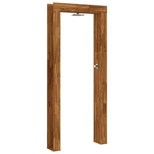 Outdoor Shower 226 cm Solid Acacia Wood and Stainless Steel