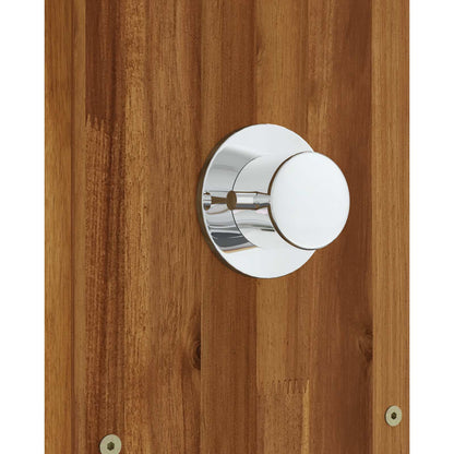 Outdoor Shower 219 cm Solid Acacia Wood and Stainless Steel