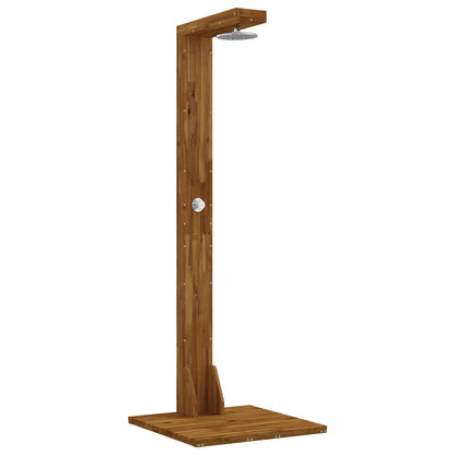 Outdoor Shower 210.5 cm Solid Acacia Wood and Stainless Steel