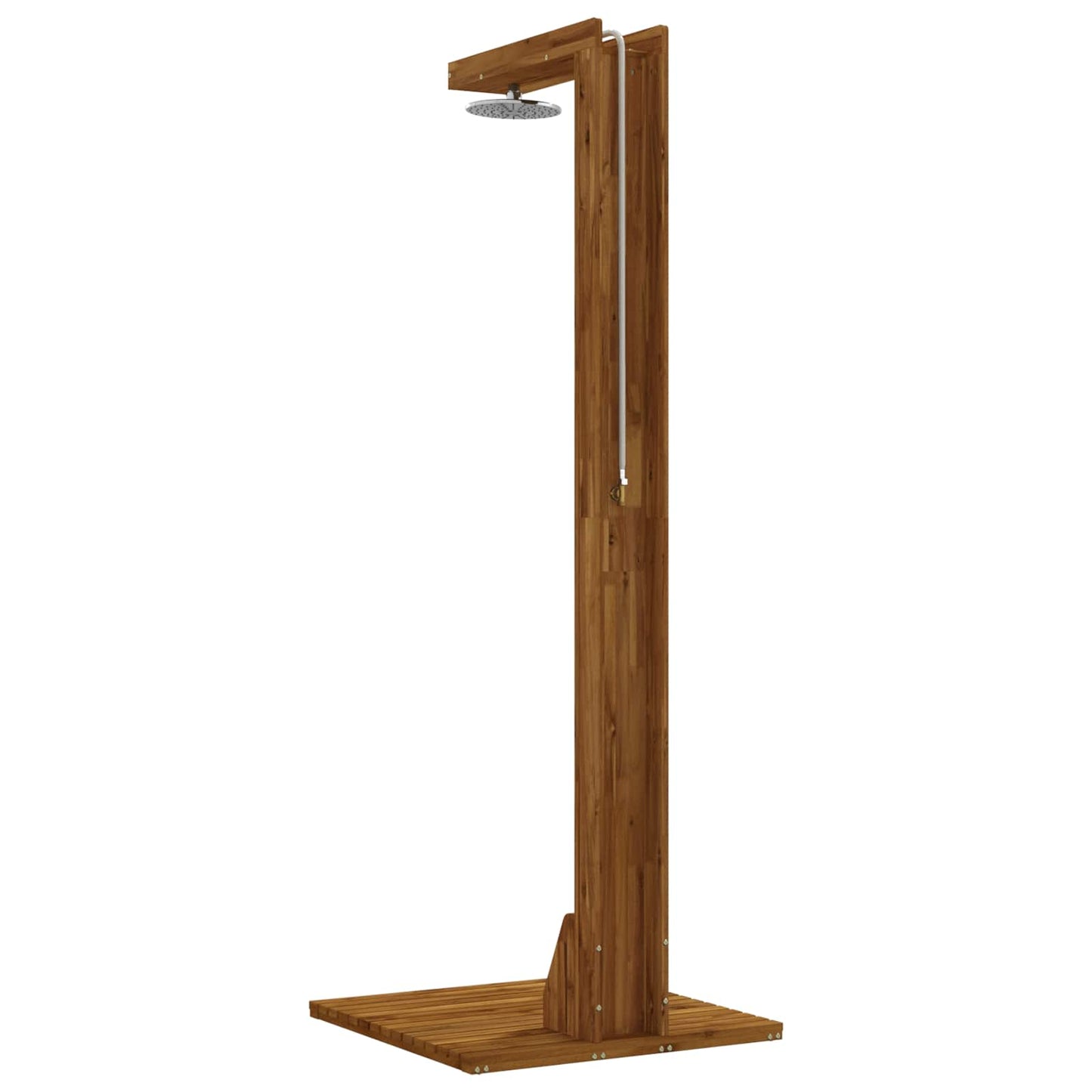 Outdoor Shower 210.5 cm Solid Acacia Wood and Stainless Steel