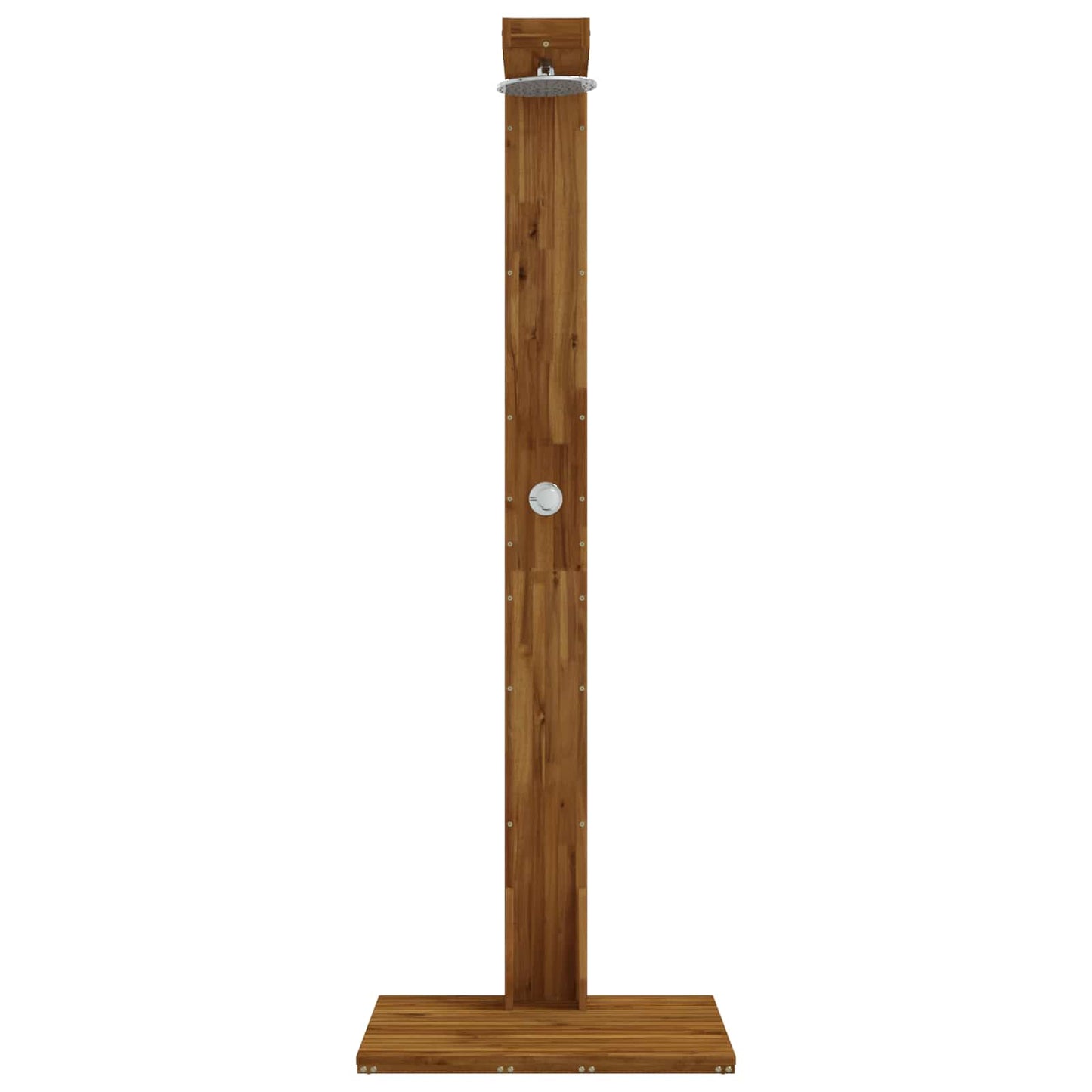 Outdoor Shower 210.5 cm Solid Acacia Wood and Stainless Steel