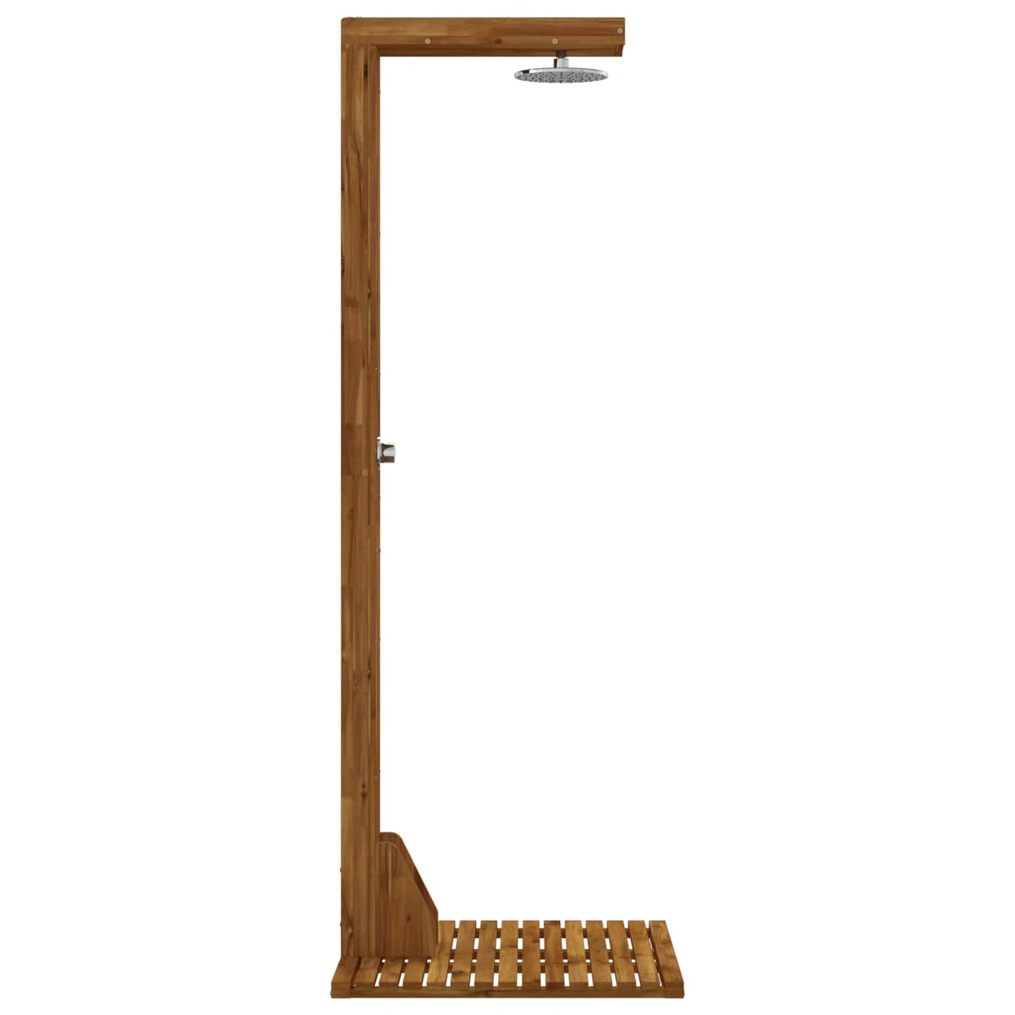 Outdoor Shower 210.5 cm Solid Acacia Wood and Stainless Steel