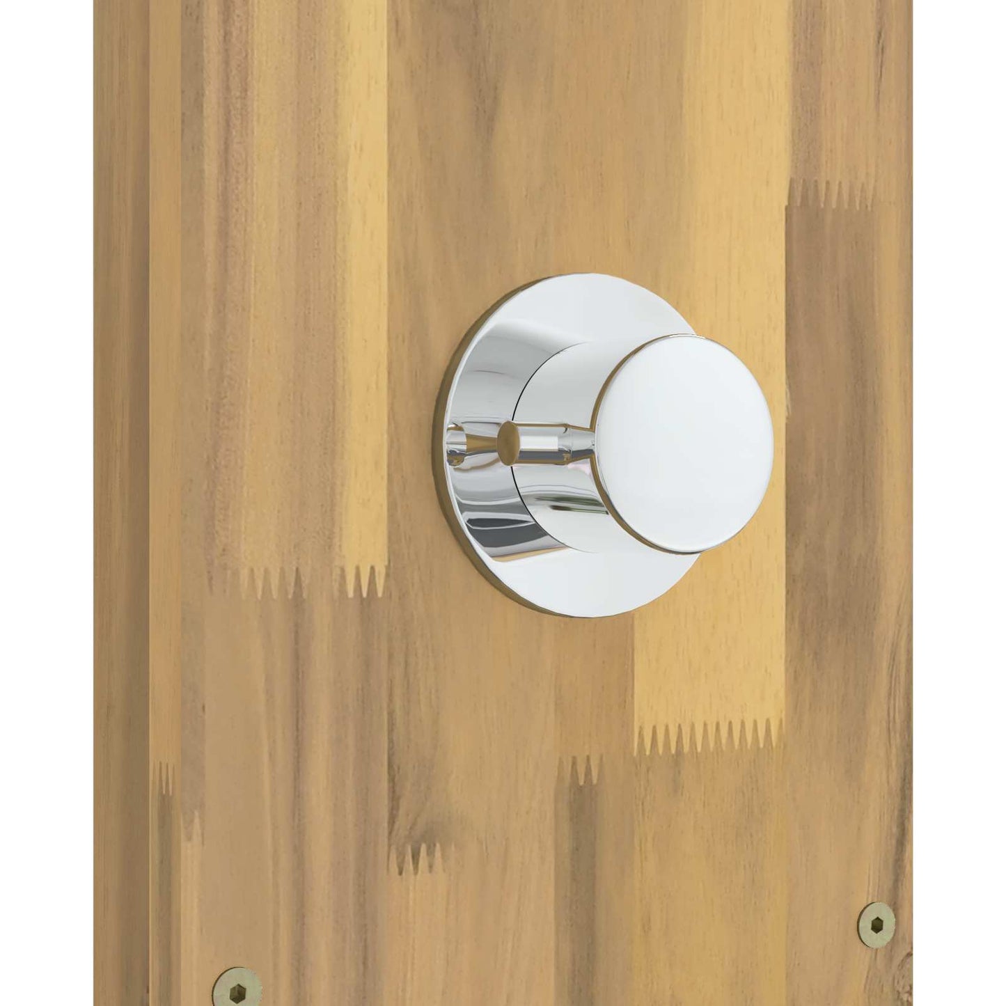 Outdoor Shower 210.5 cm Solid Acacia Wood and Stainless Steel