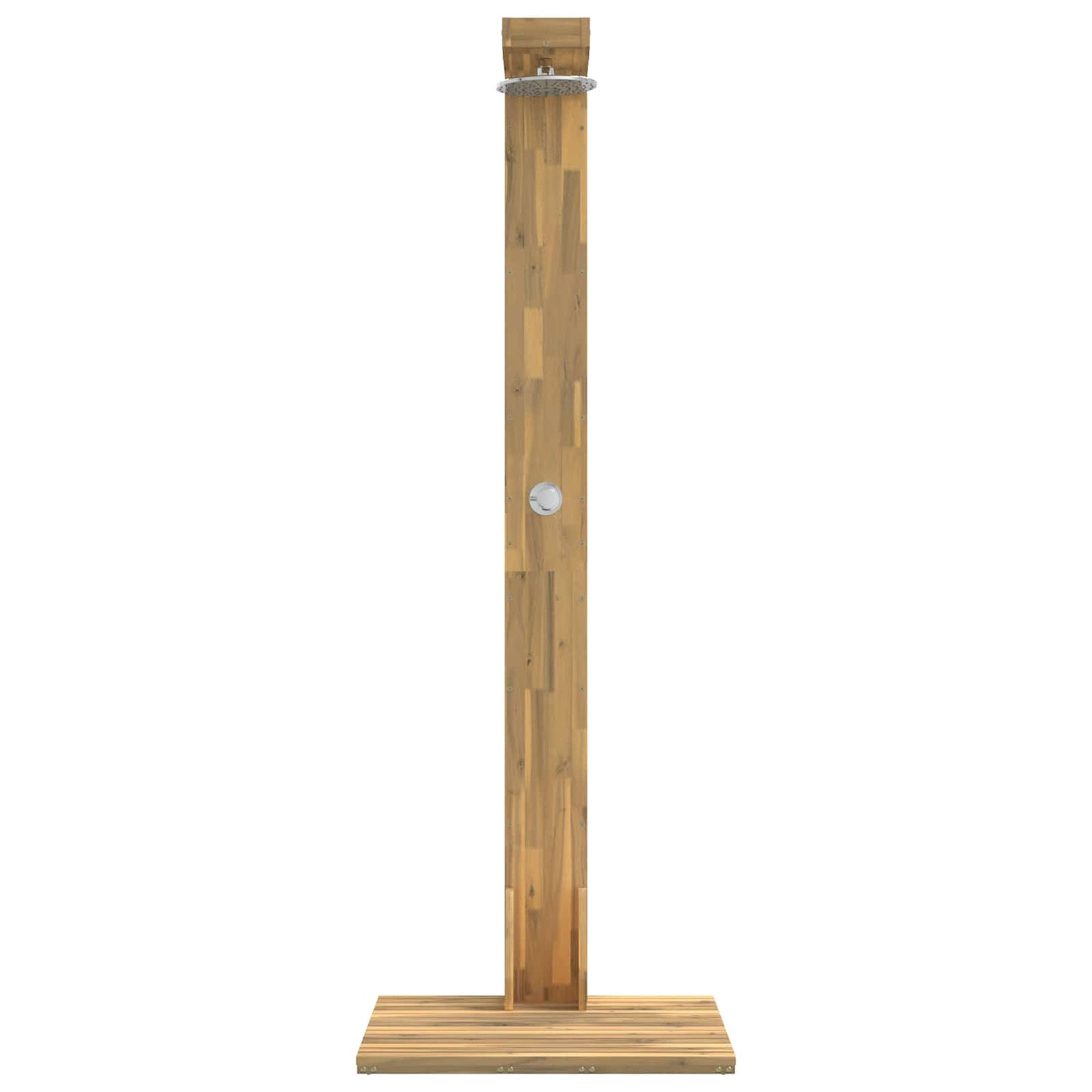 Outdoor Shower 210.5 cm Solid Acacia Wood and Stainless Steel