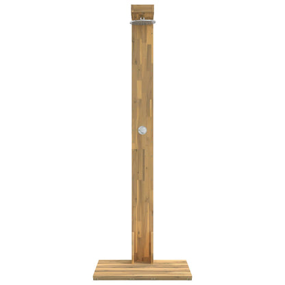 Outdoor Shower 210.5 cm Solid Acacia Wood and Stainless Steel