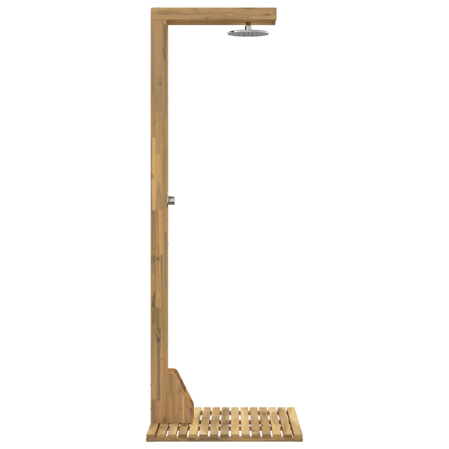 Outdoor Shower 210.5 cm Solid Acacia Wood and Stainless Steel