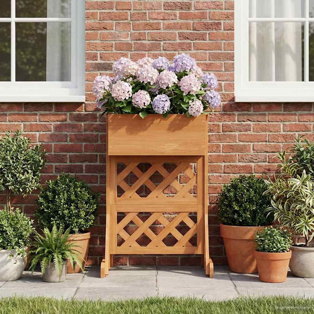 Vertical Garden Trellis Orange 48 x 30 x 70.5 cm Solid Fir Wood