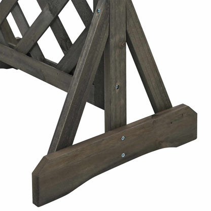 Vertical Garden Trellis Grey 48 x 30 x 70.5 cm Solid Fir Wood