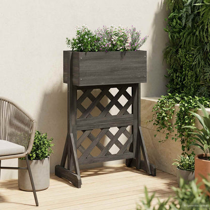 Vertical Garden Trellis Grey 48 x 30 x 70.5 cm Solid Fir Wood