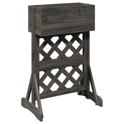 Vertical Garden Trellis Grey 48 x 30 x 70.5 cm Solid Fir Wood