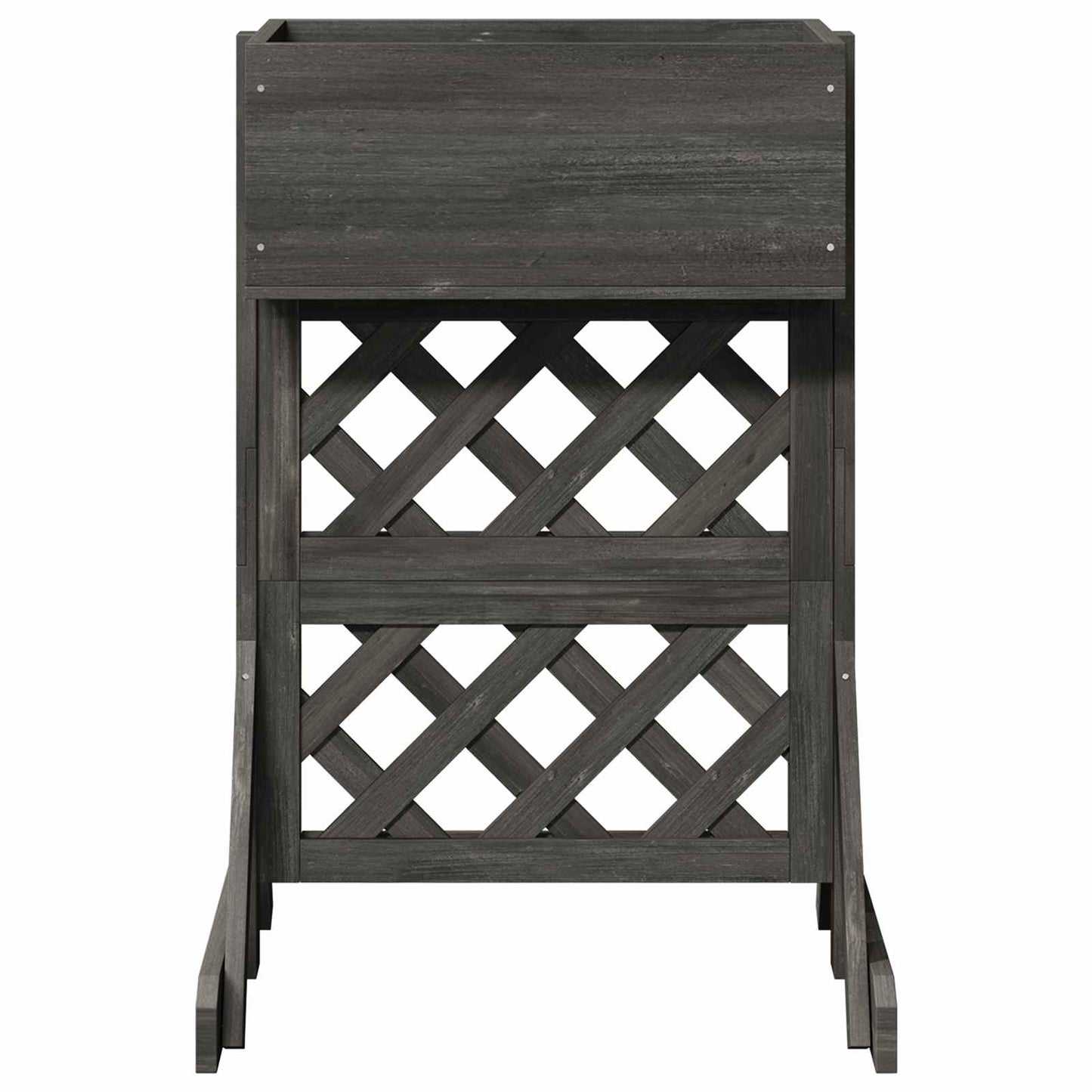 Vertical Garden Trellis Grey 48 x 30 x 70.5 cm Solid Fir Wood