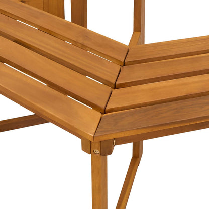 Tree Bench 2 pcs 160 x 140 x 86 cm Solid Acacia Wood Natural