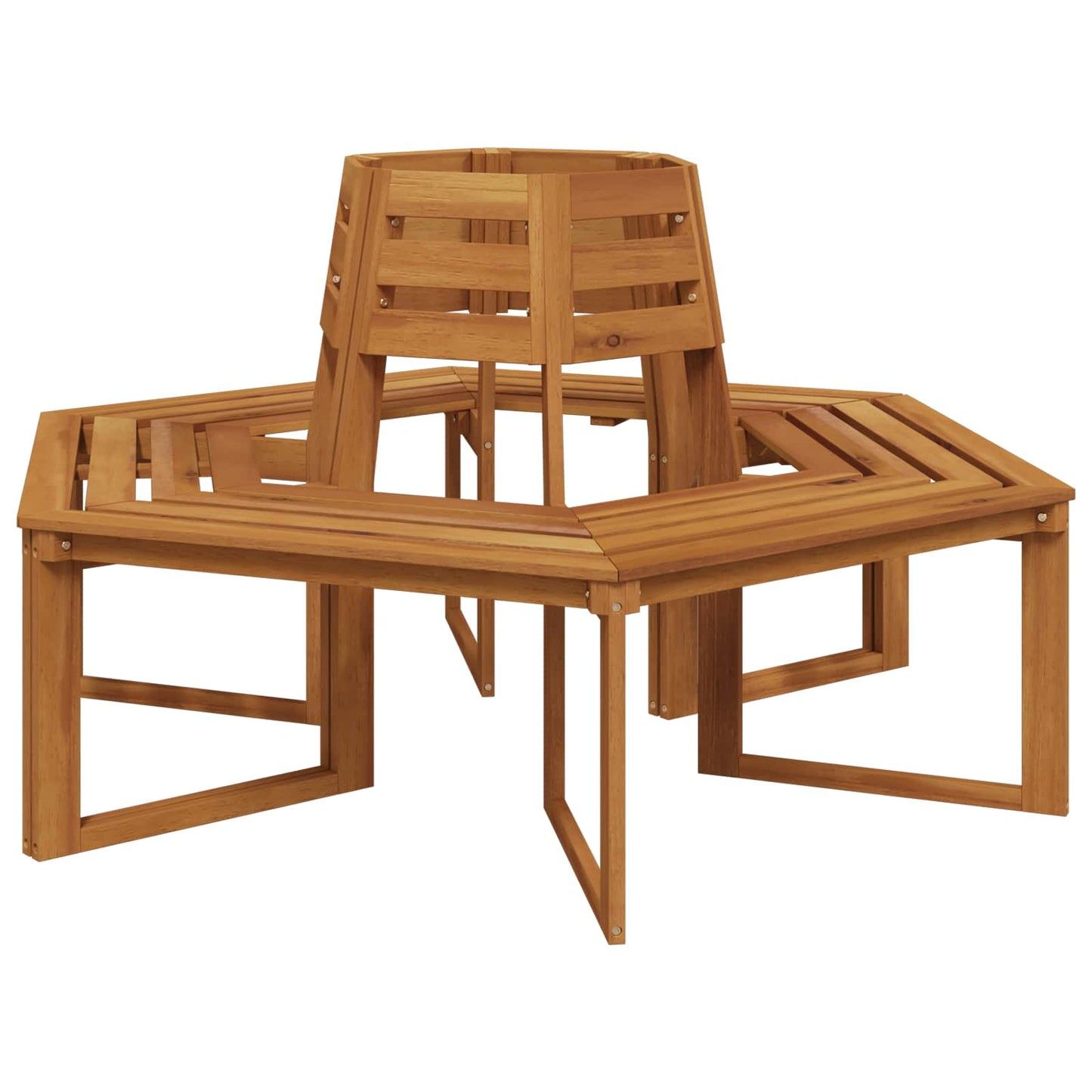 Tree Bench 2 pcs 160 x 140 x 86 cm Solid Acacia Wood Natural