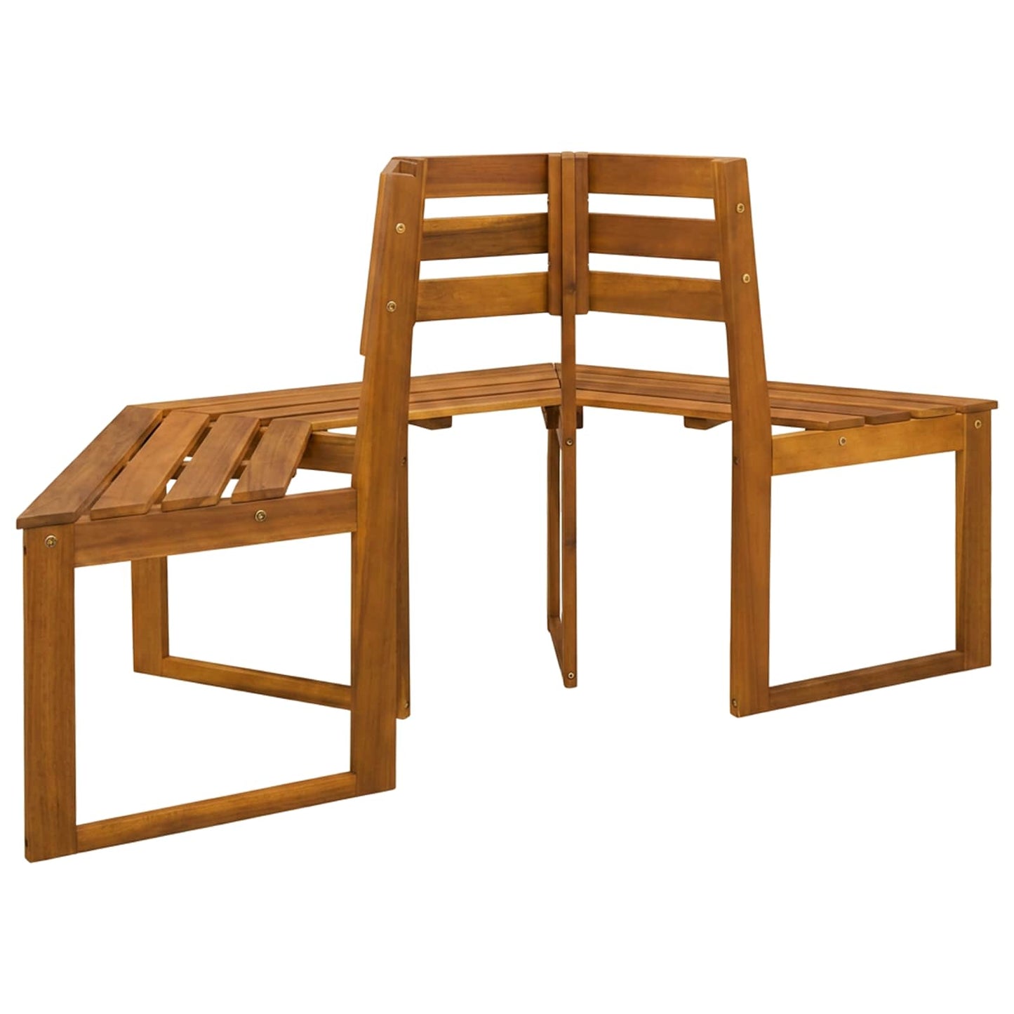 Tree Bench 2 pcs 160 x 140 x 86 cm Solid Acacia Wood Natural