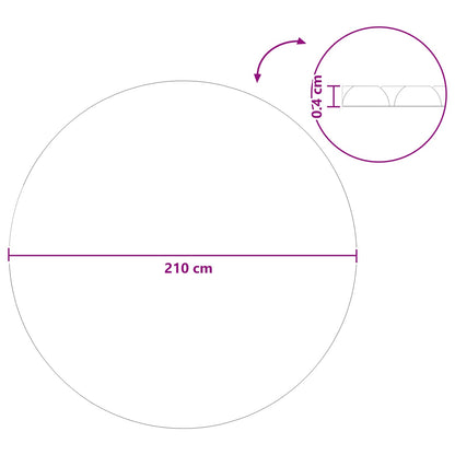 Solar Pool Cover Heavy Quality Ø 210 cm 200 μm Round PE Black