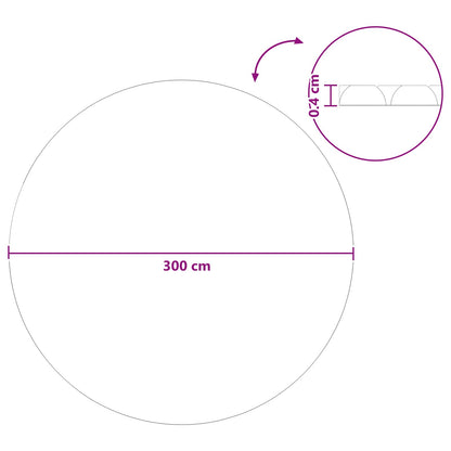 Solar Pool Cover Heavy Quality Ø 300 cm 200 μm Round PE Blue