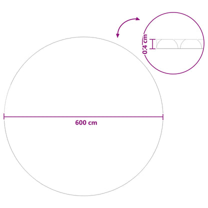 Solar Pool Cover Heavy Quality Ø 600 cm 200 μm Round PE Blue