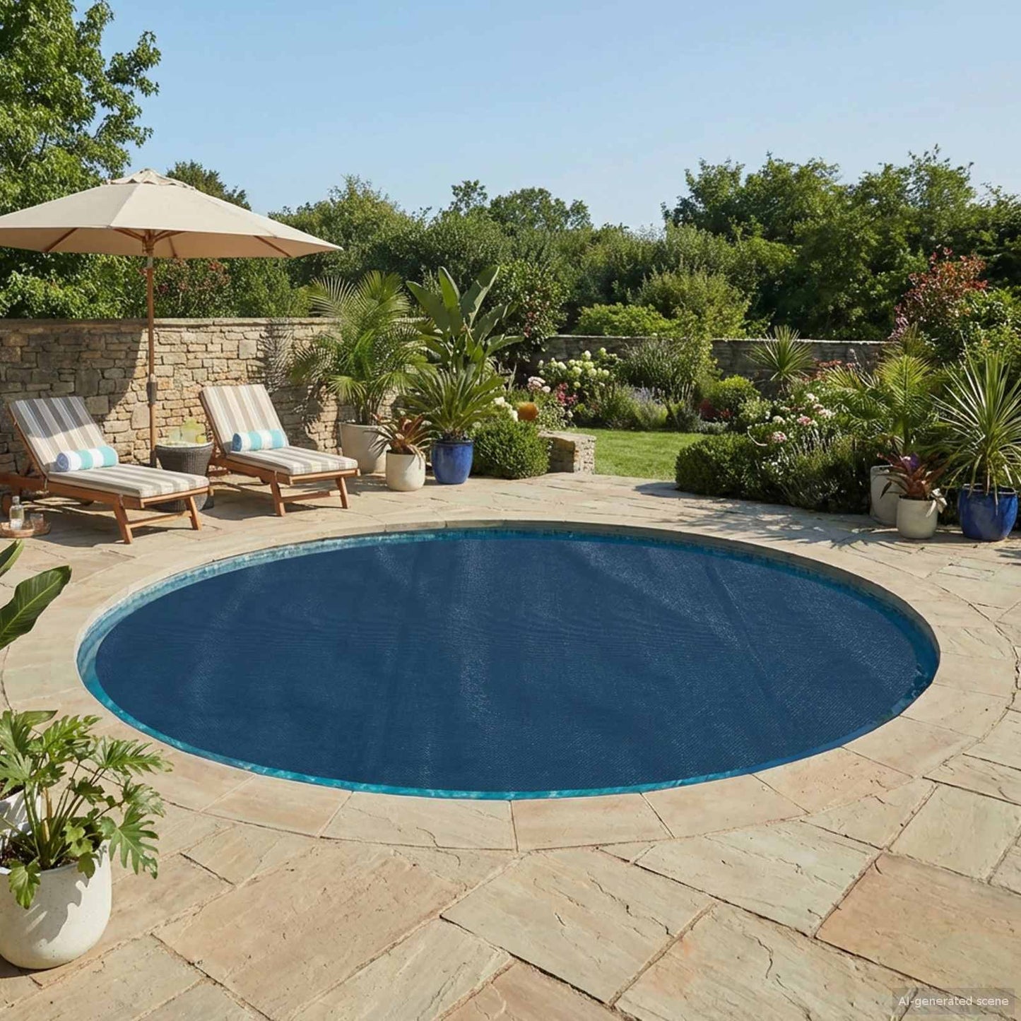 Solar Pool Cover Extra Heavy Ø 600 cm 400 μm Round PE