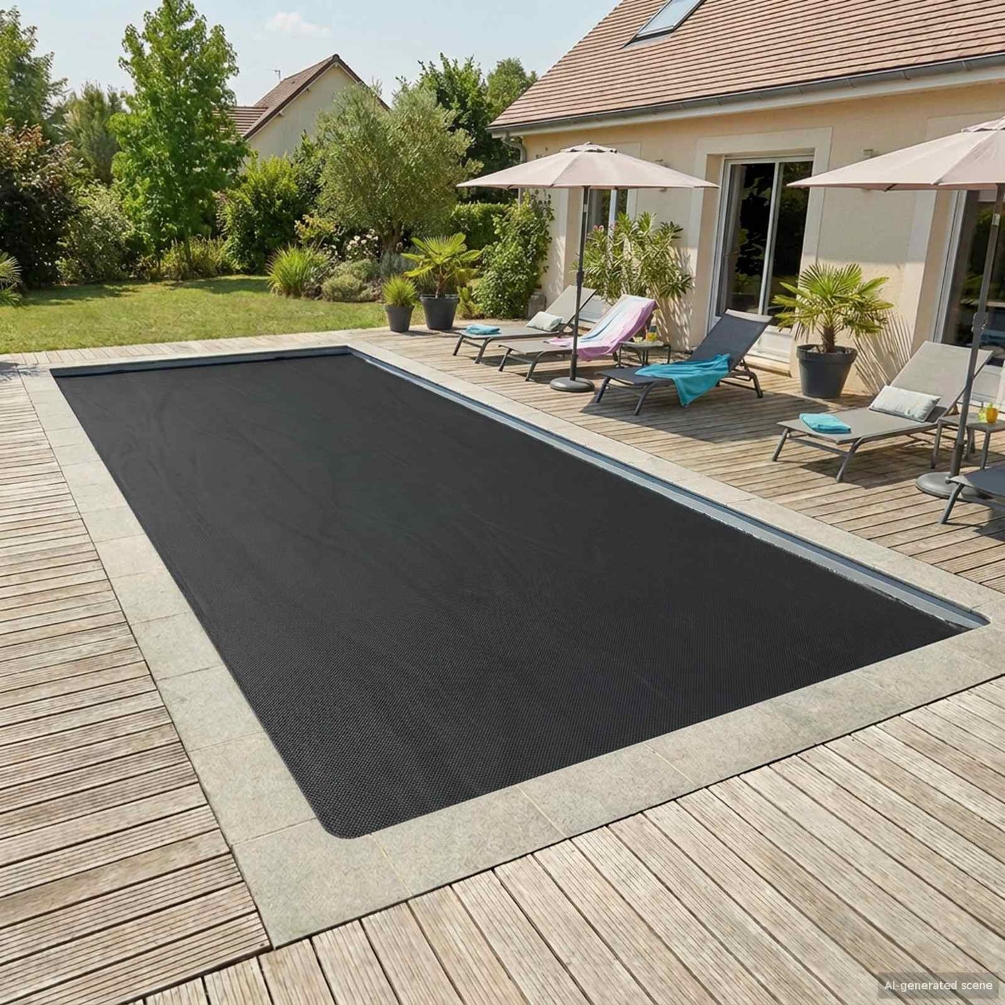 Solar Pool Cover 800 x 400 cm 110 μm Square PE Black