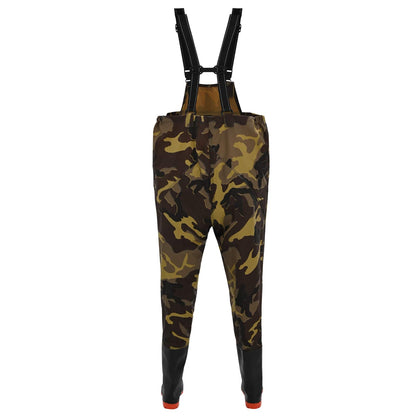 Chest Waders with Boots PVC Coated Polyester Size 46 Camouflage