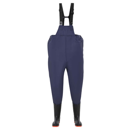 Chest Waders with Boots PVC Coated Polyester Size 44 Blue