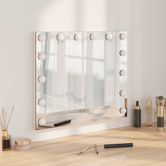 LED Vanity Mirror White 50 x 10 x 44 cm Glass and Steel
