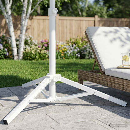 Parasol Stand White Steel for 25-32 mm Pole
