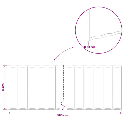 Lawn Edging 5 m x 15 cm Galvanised Steel Silver