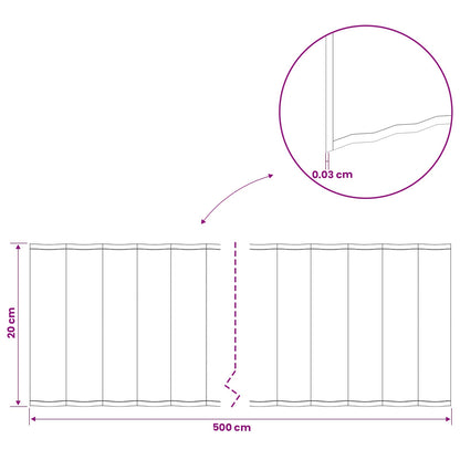 Lawn Edging 5 m x 20 cm Galvanised Steel Silver